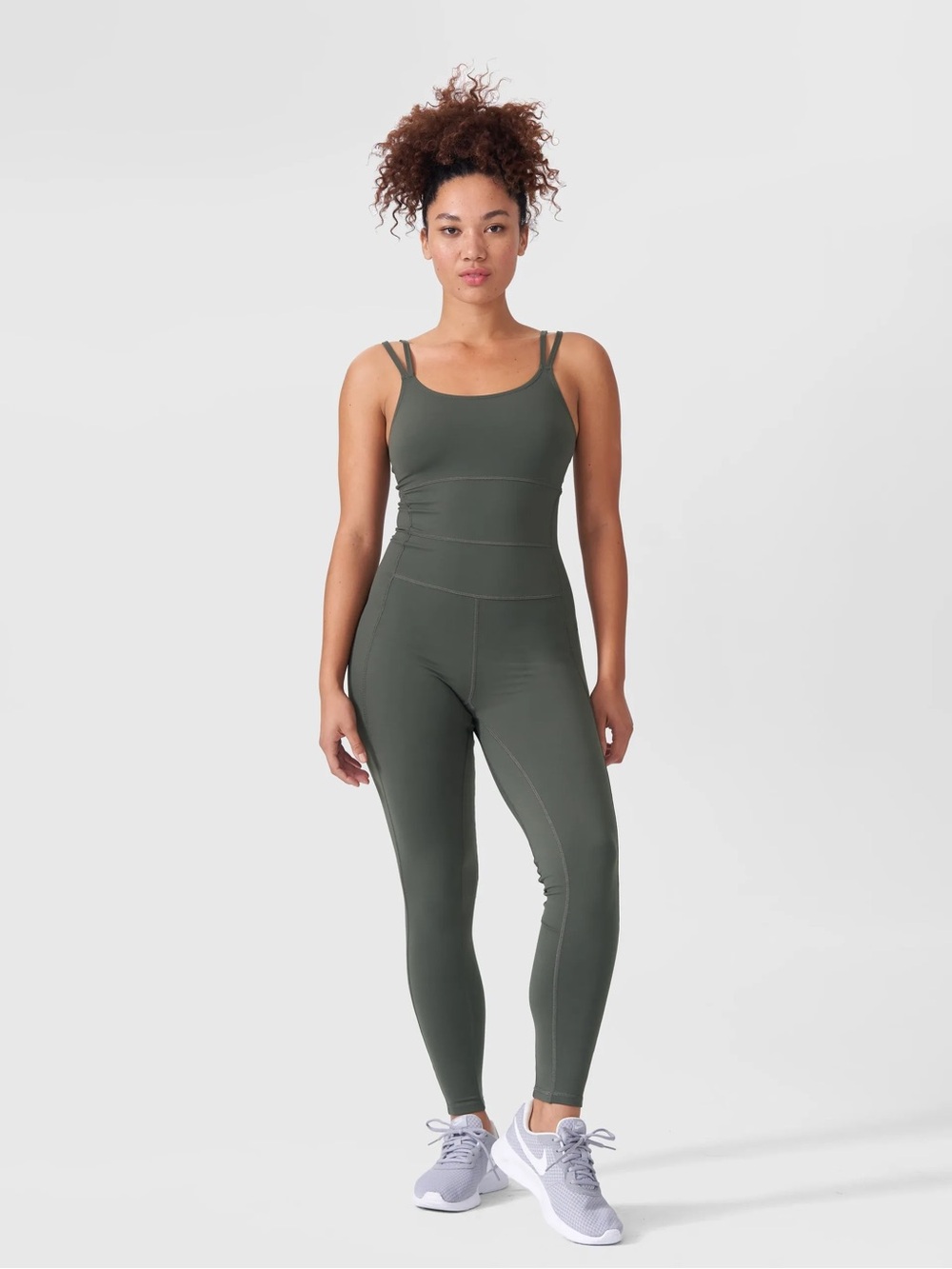 Universal Standard Game Next to Naked Bodysuit Jumpsuit One Piece Stretch Green